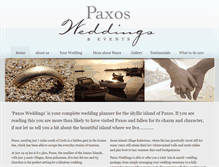 Tablet Screenshot of paxosweddings.com